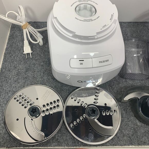 Cuisinart 7 Cup Food Processor White Cups 350W Core FP-7 Shredder Chops - Picture 6 of 6